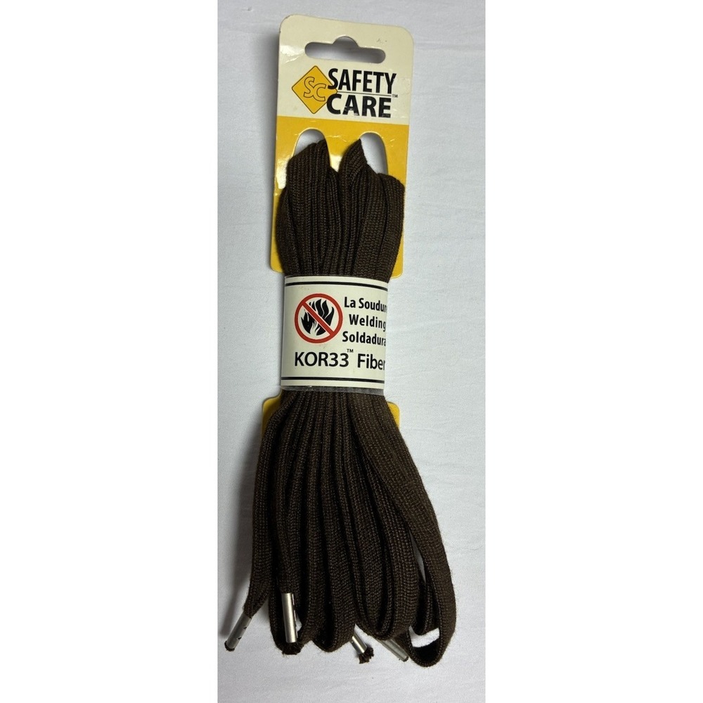 Safety Care 60" (152 cm) Brown Shoe Laces-Brand New - KOR33 Fiber